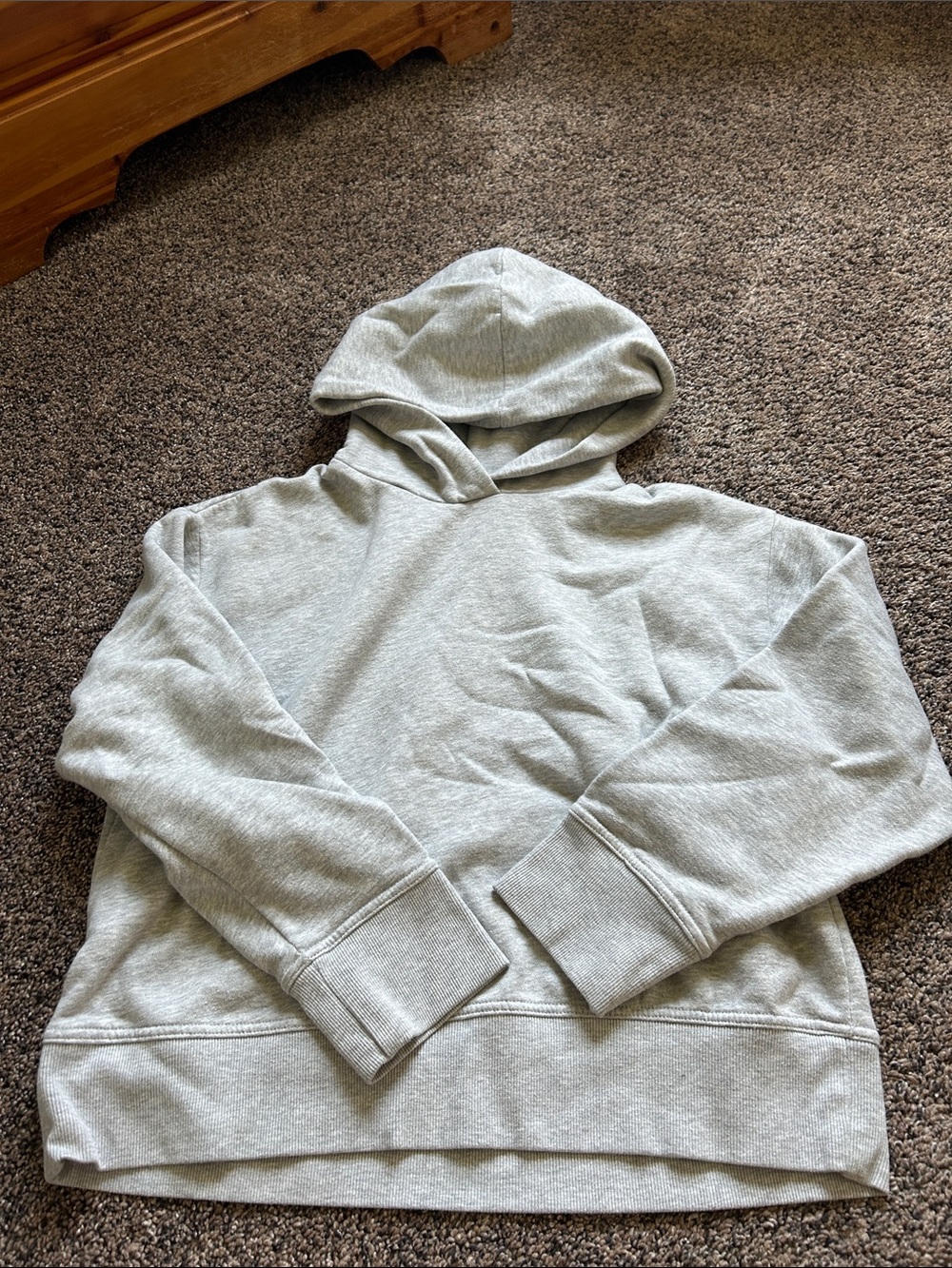 Zara Light Gray Women's Hoodie Sweatshirt